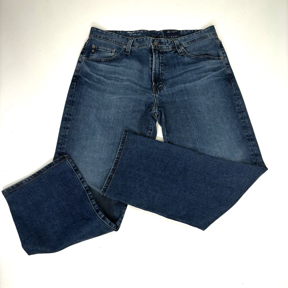 AG Adriana Goldschmeid The Graduate Tailored Leg Dark Wash Jeans 33 x 26